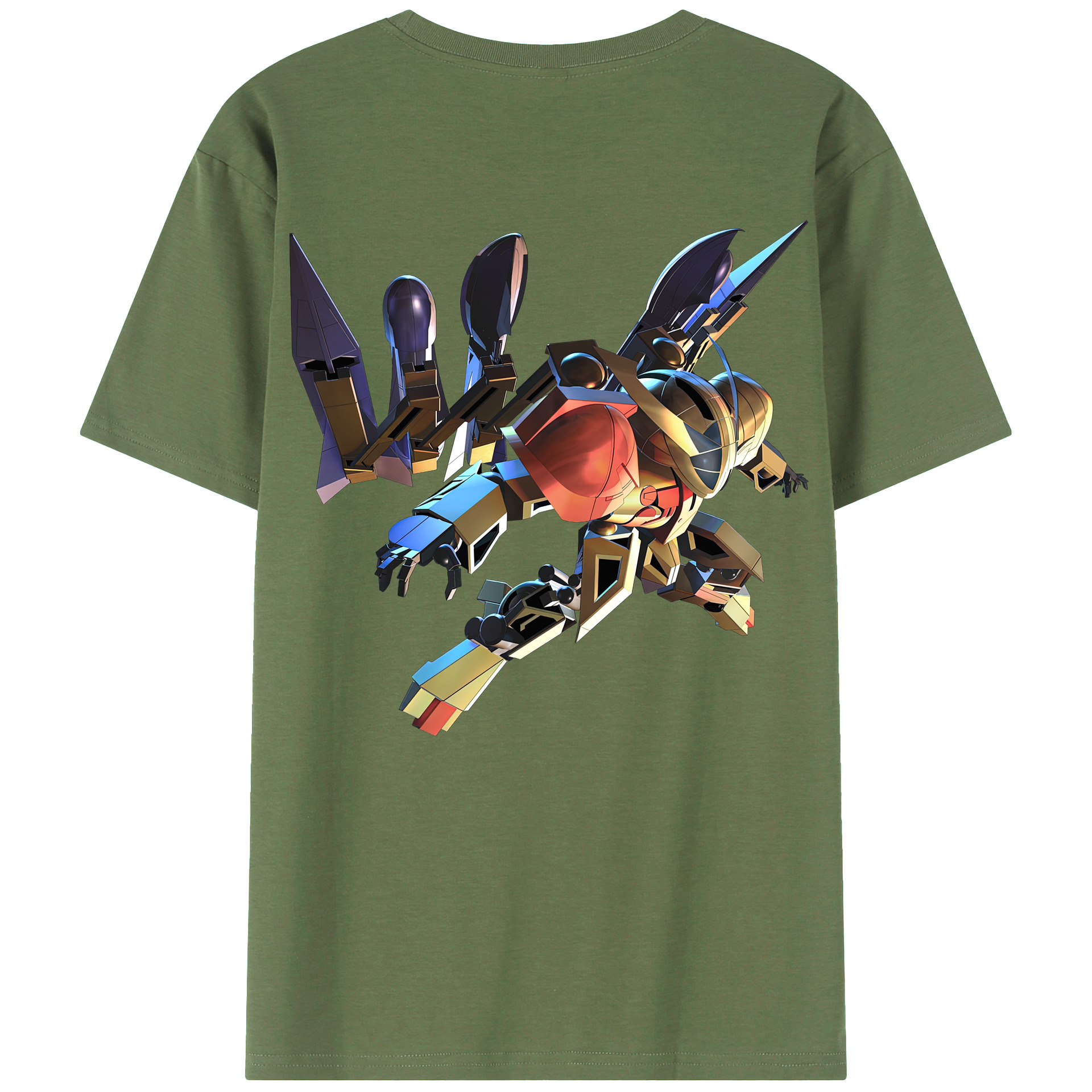（画像用） 機動戦士ガンダム Mobile Suit Gundam 綿100％ メンズ半袖Tシャツ（バックプリント） 通気性